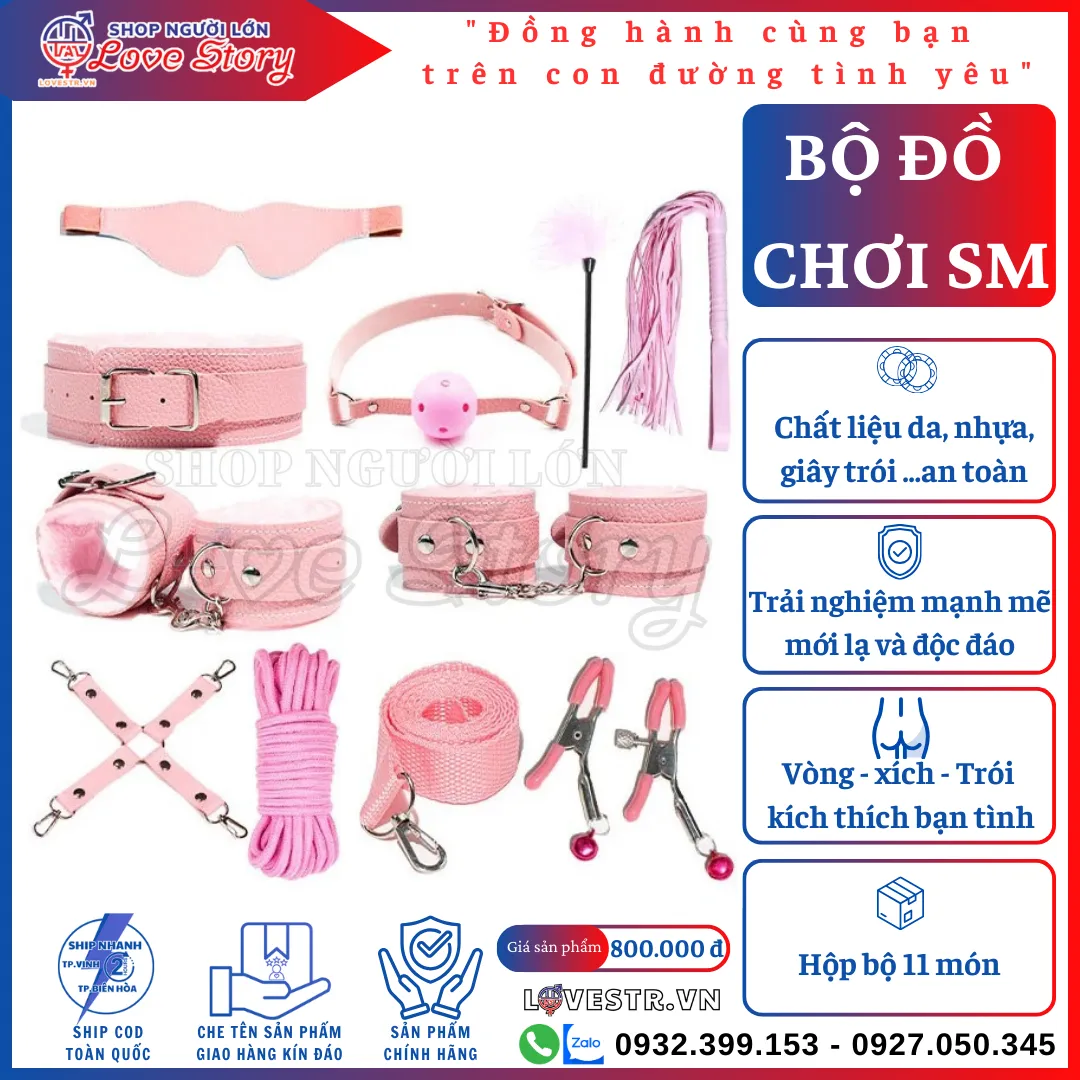 Bộ đồ SM – Đồ chơi bạo dâm tăng khoái cảm, kích thích